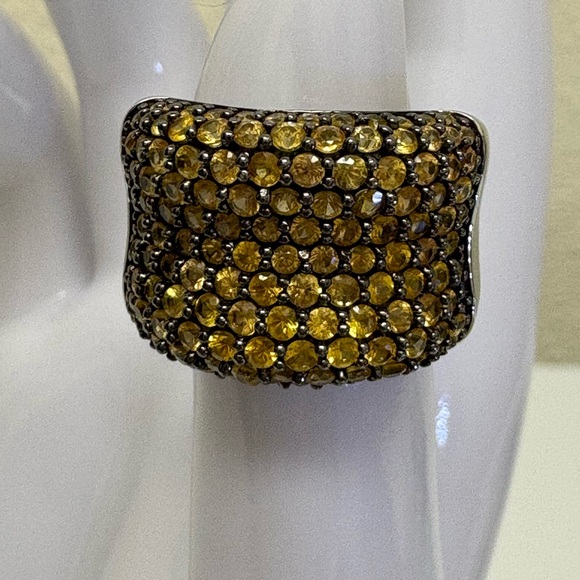 Jewelry - Elegant Yellow Sapphire Sterling Silver Ring